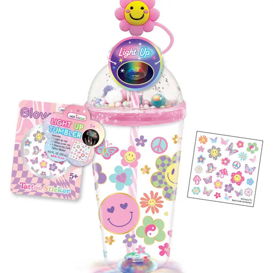 Light Up Tumbler - Groovy Flower, Kids Cup, Kids Tumbler
