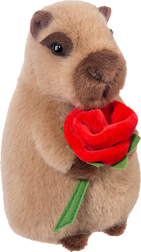 Valentine capybara w/rose