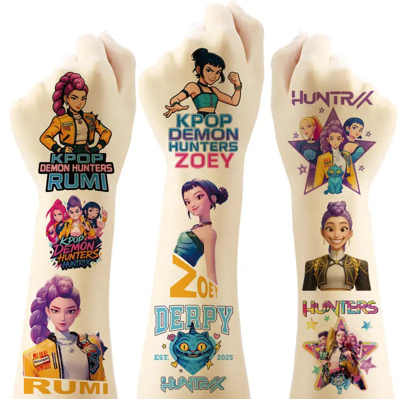 K-Pop Demon Hunters Temporary Tattoo 20 Sheets(Tiny Square Pack)