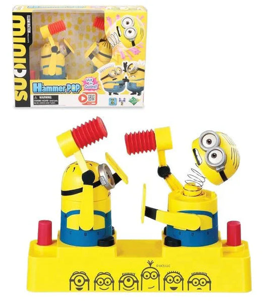 Minions Hammer POP-Toys-Epoch-D About this item Product details Quick! Press the button to win! When the hammer hits your opponent's Minions, its head will pop out!From Epoch Games! A fun and exciting game to play with family and friends! For 2 players. Ages 4 and up. - Quick! Press the button to win!- When the hammer hits your opponent's Minions, its head will pop out!- From Epoch Games - a fun and exciting game to play with family and friends!- For 2 players- Suitable for ages 4 and up-Kidz Toys