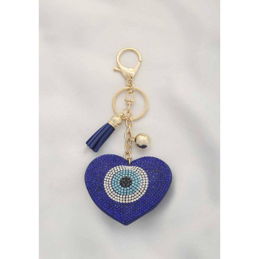 Rhinestone Evil Eye Heart Keychain-Toys-anbfashion-Blue Rhinestone Eye Heart Keychain-Kidz Toys
