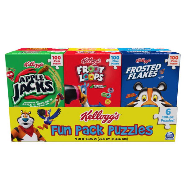 Kellogg's, Fun Pack Puzzles 6 Square Cereal Boxes Bundle Gift