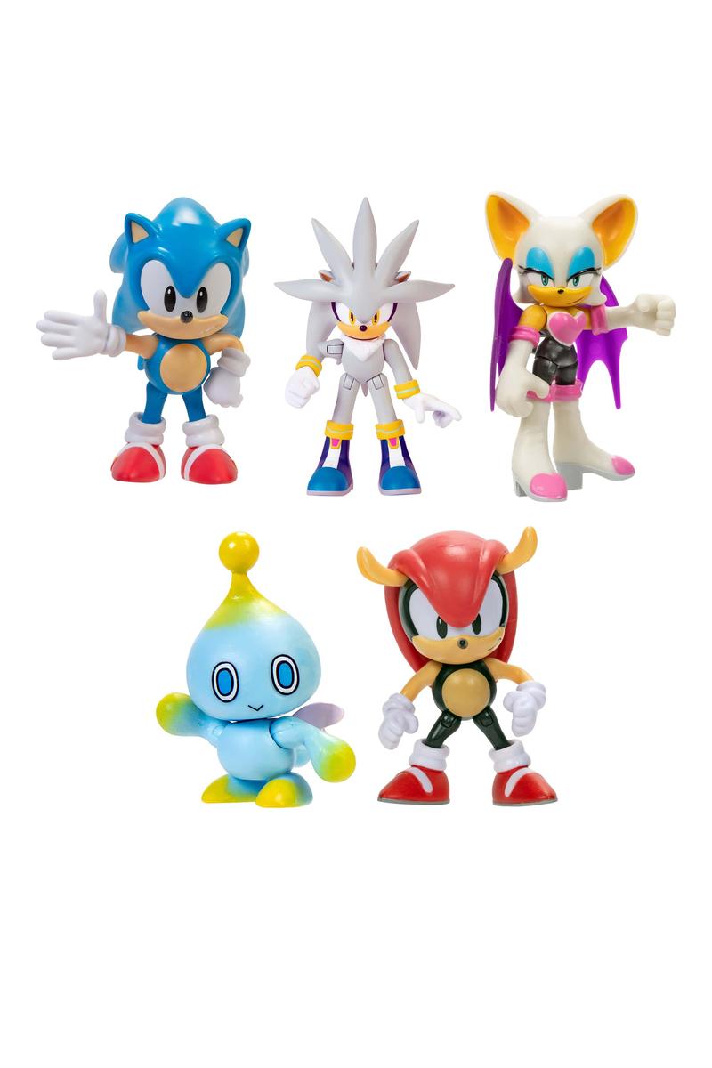 Sonic Figures-Toys-License 2 Play Toys LLC-Immerse yourself in the thrilling world of Sonic the Hedgehog™ with these authentic articulated figures. With multiple points of articulation, including the arms, legs, and head, these figures offer endless pose possibilities for action-packed play. The 2.5-inch figure assortment includes fan-favorite characters like Mighty, Silver, Classic Sonic, Rouge, and Chao, making it a must-have for all Sonic enthusiasts.-Kidz Toys
