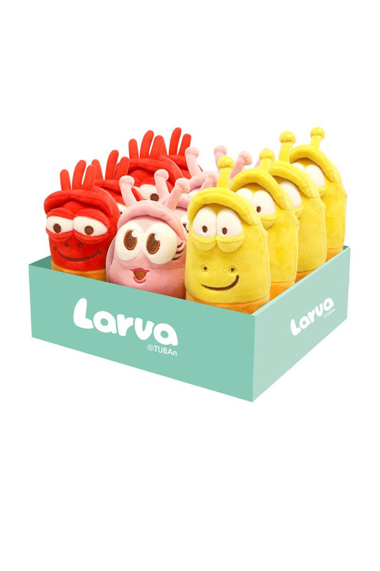 Larva 8 Inch Plush with Sound-Toys-License 2 Play Toys LLC-Bring home your favorite Larva characters – Red, Yellow, and Pink! Larva is the comic story of 2 cute and hilarious red and yellow larva and their friends. Sometimes they fight. Sometimes they find themselves in trouble together. Follow their adventures on YouTube and Netflix. Made of super soft fabric and materials. Each plush is approximately 8 inches tall.-Kidz Toys