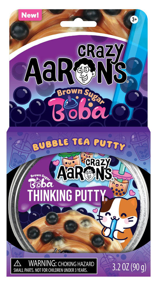 Crazy Aarons Thinking Putty - Brown Sugar Boba, Thinking Putty, Brown Sugar Boba