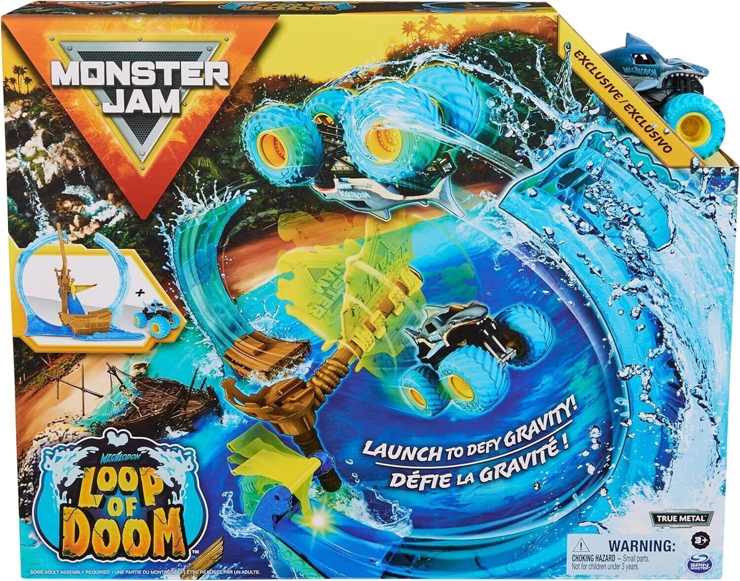 Monster Jam Megalodon Loop of Doom Stunt Playset