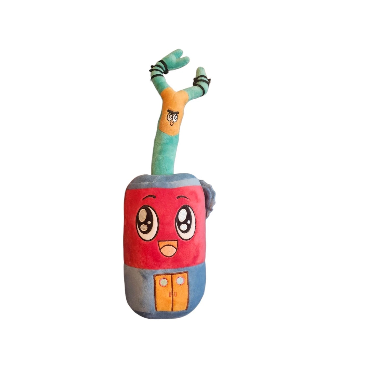 Plush toy with a cartoon character design on a white background