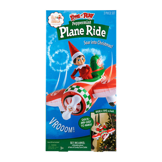 Peppermint Plane Ride-Toys-Kidz Toys-Inflatable toys are popular with Scout Elves! Whether suspended above head or swooping in for a happy landing, this vibrant holiday plane will make every Scout Elf and their family smile.-Kidz Toys