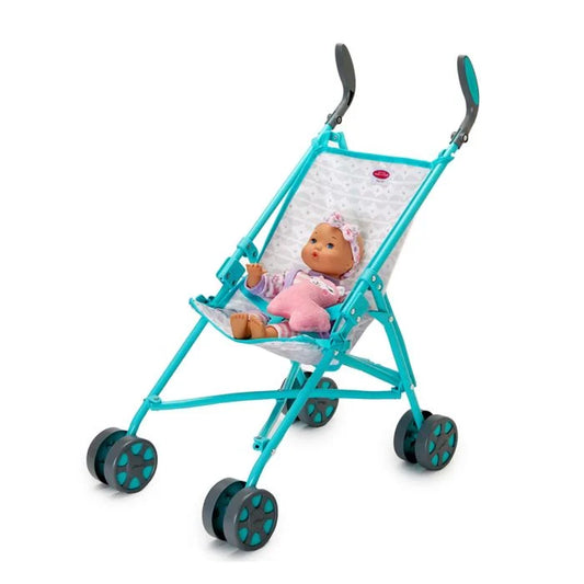 Blue small doll stroller