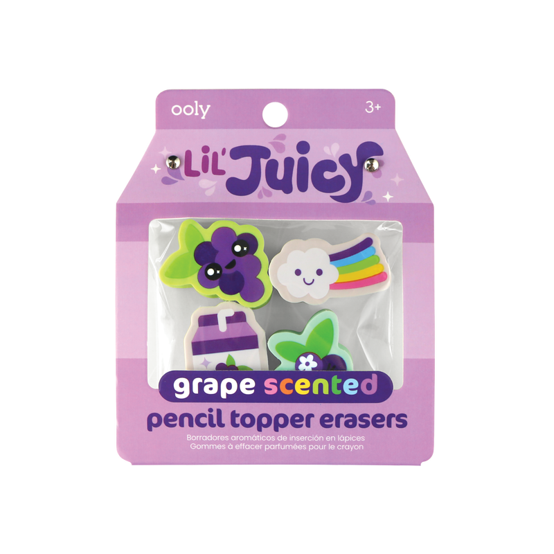 lil’ juicy scented topper erasers- Grape-OOLY-Kidz Toys
