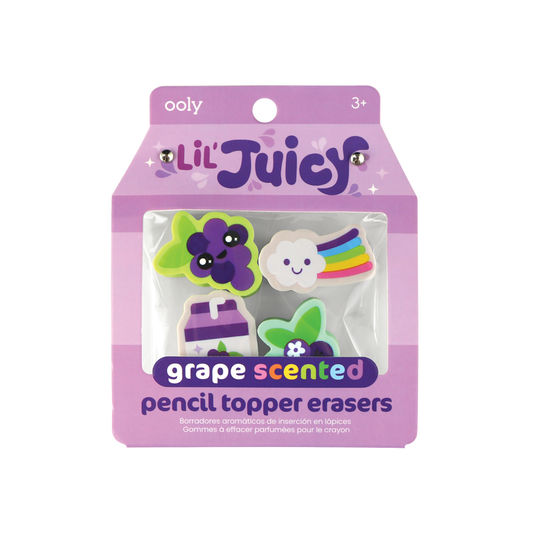 lil’ juicy scented topper erasers- Grape-OOLY-Kidz Toys