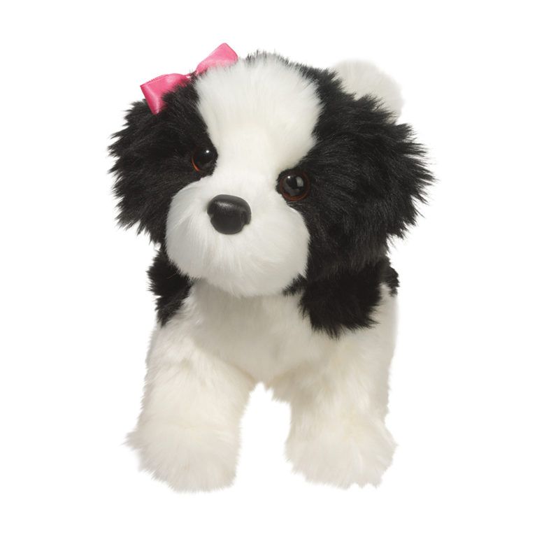 Poofy Shih-Tzu Black & White-Douglas-Kidz Toys