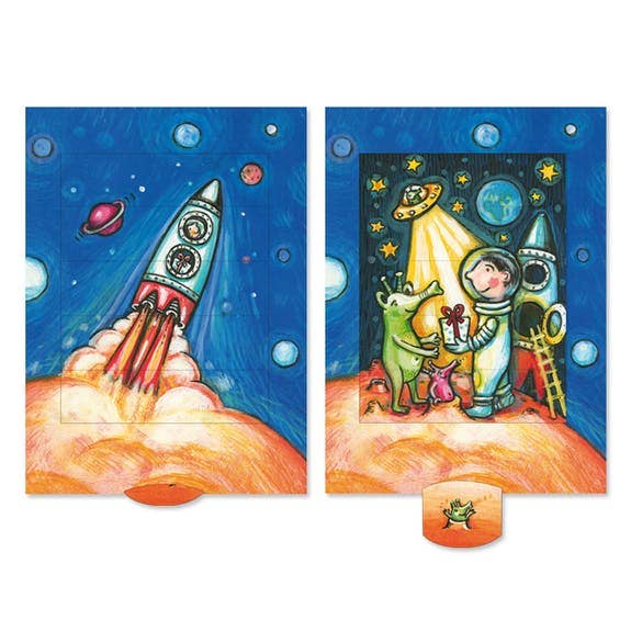 Lebende Karte "Rakete"-Bärenpresse-Kidz Toys