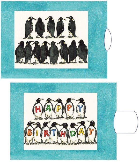 Lebende Karte "Pinguin"-Bärenpresse-Kidz Toys