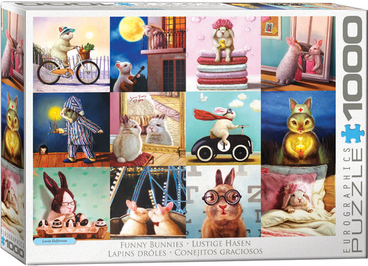 Funny Bunnies - 1000pc Jigsaw Puzzle, Puzzles