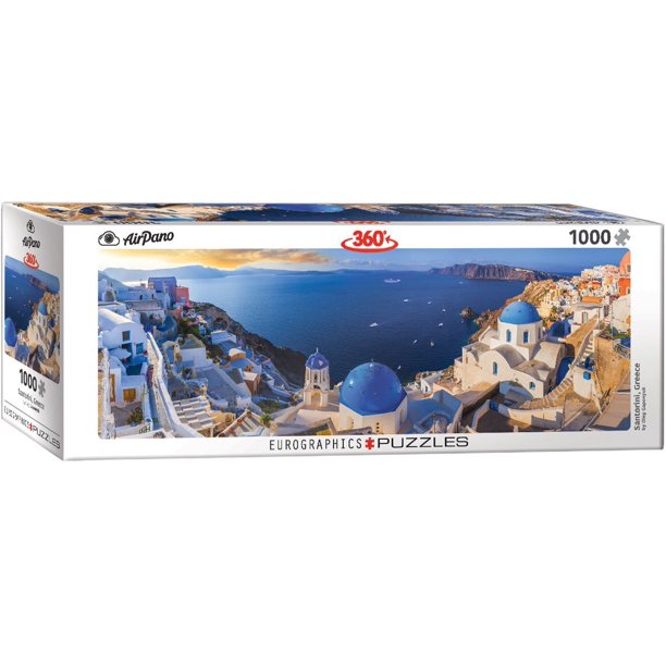 Santorini Panoramic Puzzle (1000 Piece)-eurographics-Kidz Toys