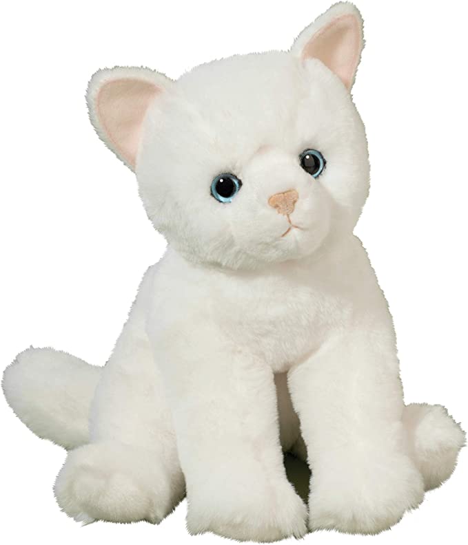 Winnie White Kitty Cat Softie Plush Stuffed Animal-Douglas-Kidz Toys