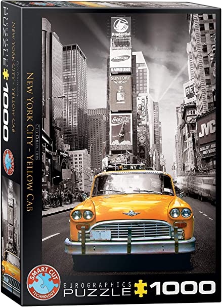 EuroGraphics New York City Yellow Cab Puzzle (1000-Piece), Games, Puzzles
