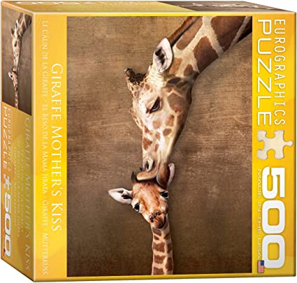 Giraffe Mother's Kiss Puzzle, 500-Piece-eurographics-Kidz Toys