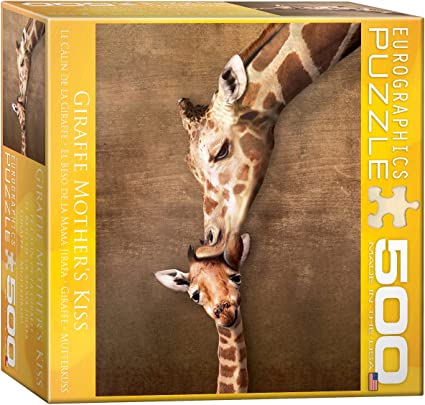 Giraffe Mother's Kiss Puzzle, 500-Piece