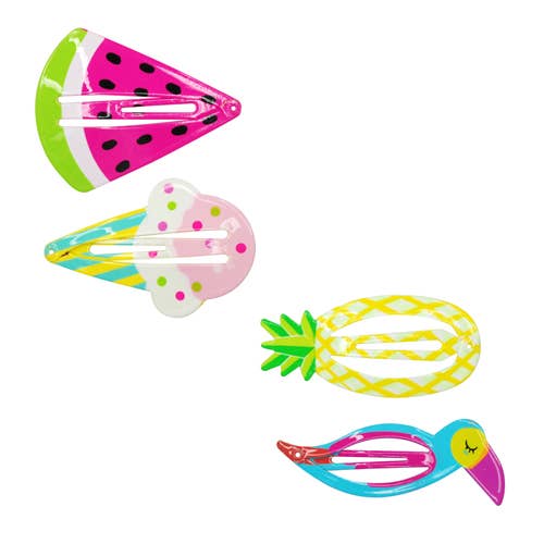 Tropical summer little girl's hair clips