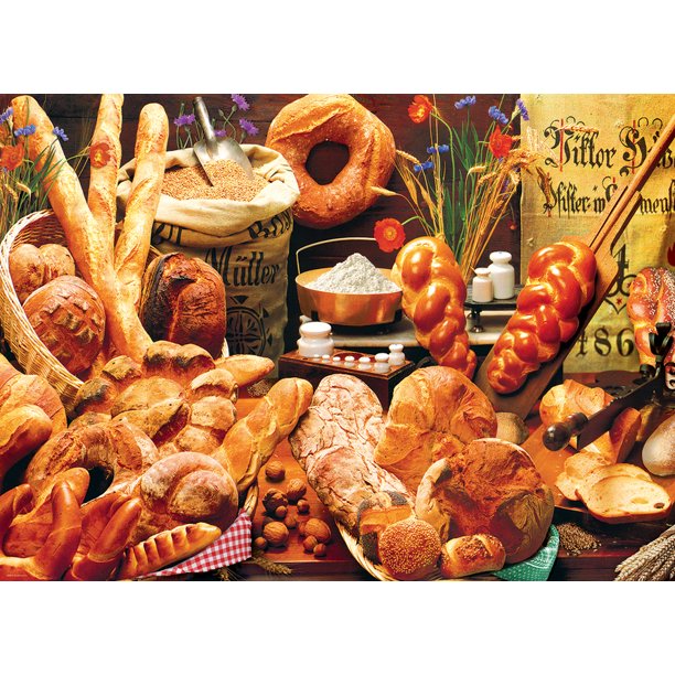 Bread Table 1000 Piece Puzzle, jigsaw puzzle, 1000 piece puzzle, bread puzzle