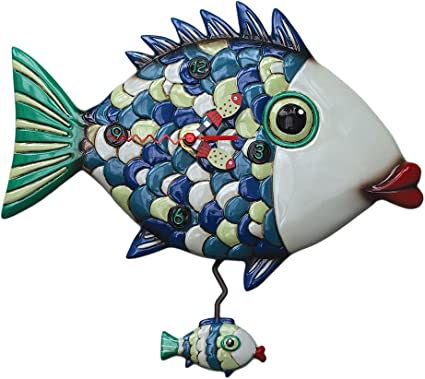 Allen Designs "Fishy Lips", fish shaped clock, clock