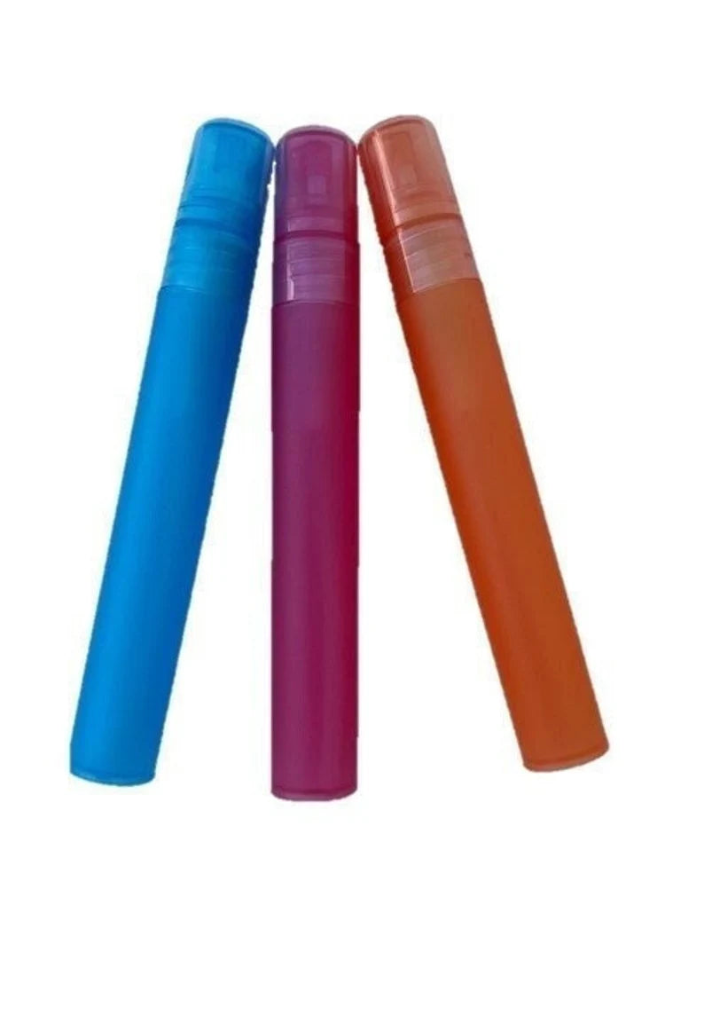 Bottles of slime activator spray in assorted colors