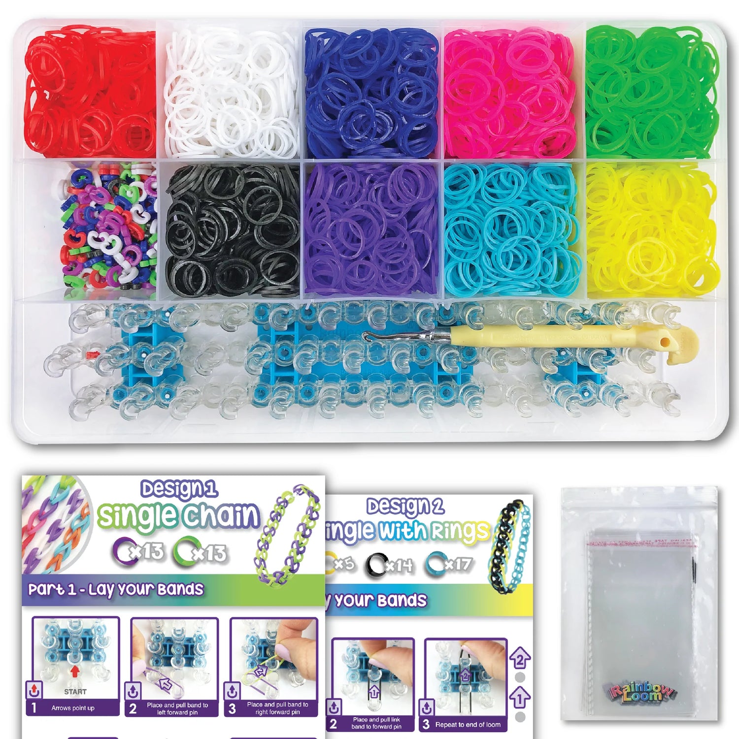 Loomipal Mega Combo Set By Rainbow Loom; Ages 7+-Toys-Choon'S Design-Learning Skill: Motor Skills Recommended Ages: 7 Years And Up Measurements: 2.32 Length/Inches Base Material: 100% Plastic Country of Origin: Imported WARNING: CHOKING HAZARD – small parts. Not for children under 3 years.-Kidz Toys