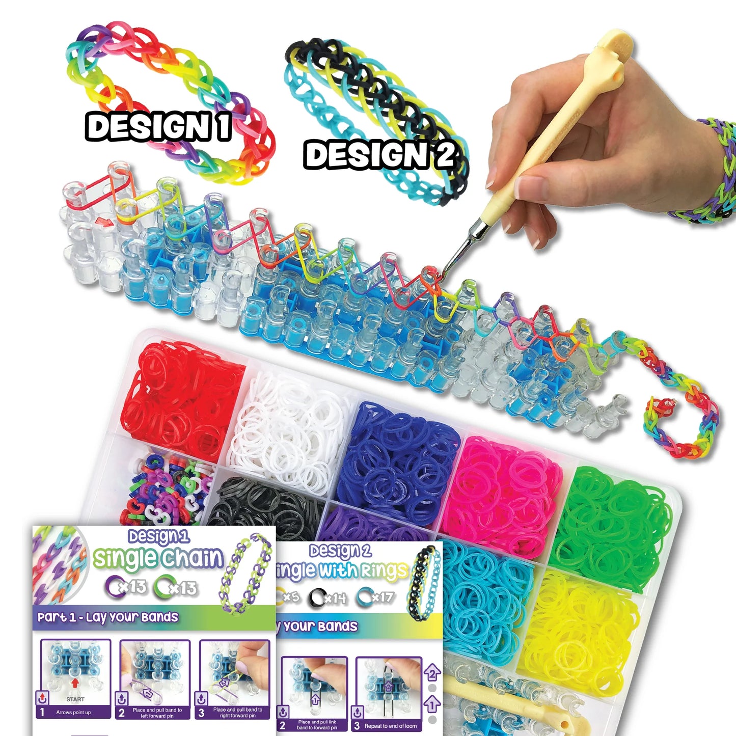 Loomipal Mega Combo Set By Rainbow Loom; Ages 7+-Toys-Choon'S Design-Learning Skill: Motor Skills Recommended Ages: 7 Years And Up Measurements: 2.32 Length/Inches Base Material: 100% Plastic Country of Origin: Imported WARNING: CHOKING HAZARD – small parts. Not for children under 3 years.-Kidz Toys