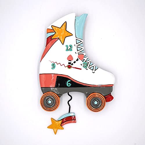 Allen Designs Swinging  Clock Roller Skate, roller skate shaped clock, clock