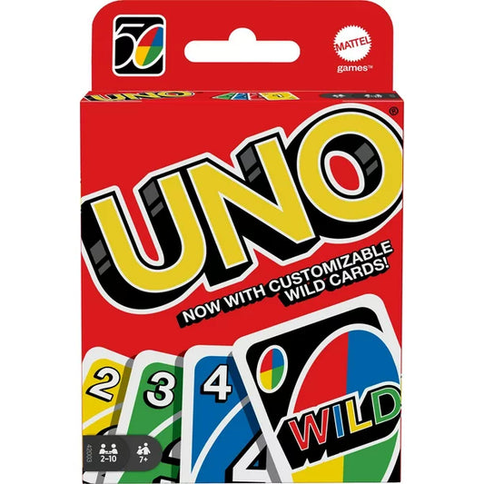 UNO colored matching card game for 2-10 players ages 7+