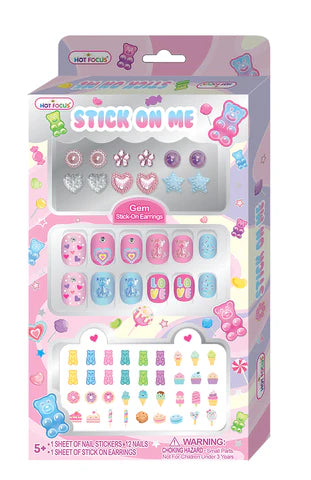 Stick On Me Earing & Nail Set - Gummy Bear