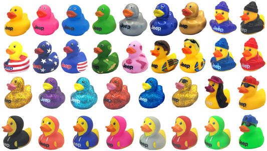 Jeep® Branded Ducks 2" Vinyl Paper Jeep 4x4 Box in Display