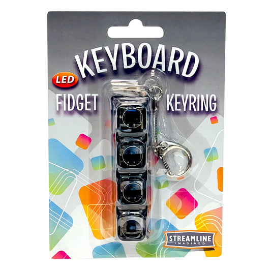 Keyboard Fidget Led Keyring - Black