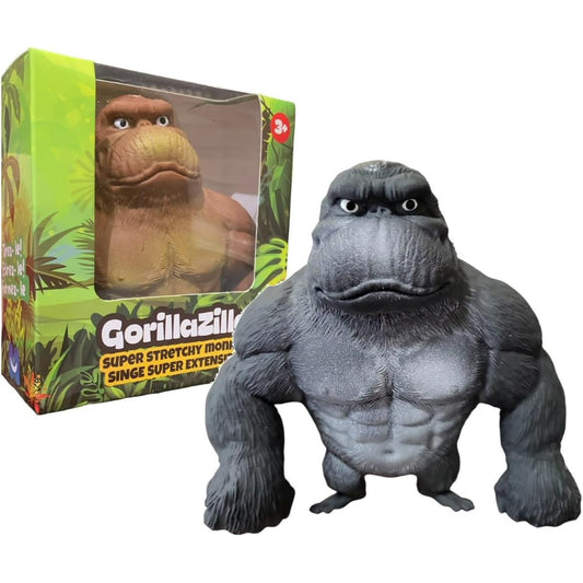 1.5lb Jumbo Gorillazilla - Viral Stretchee Monkee Toy-Toys-Handee Products-These hilariously silly gorilla stretch and squeeze toys are sure to provide endless entertainment for the whole family. Stretch, squeeze, splat, and twist the stretchee monkey figures and simply shake them to watch them regain their shape again and again. Kids will love experimenting with how far they can squish and contort the gorillas. Washable and safe for young explorers, these hilarious gorillas are built to withstand energetic