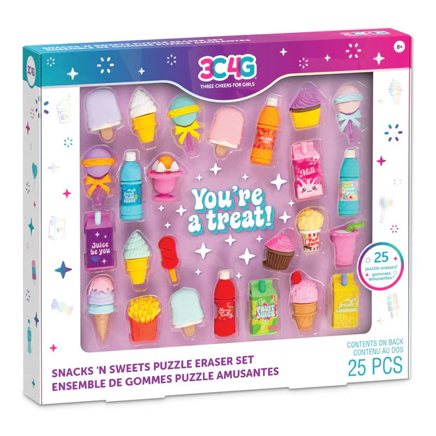 SNACK 'N SWEETS PUZZLE ERASER SET