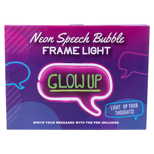 Neon Speech Bubble Frame Light