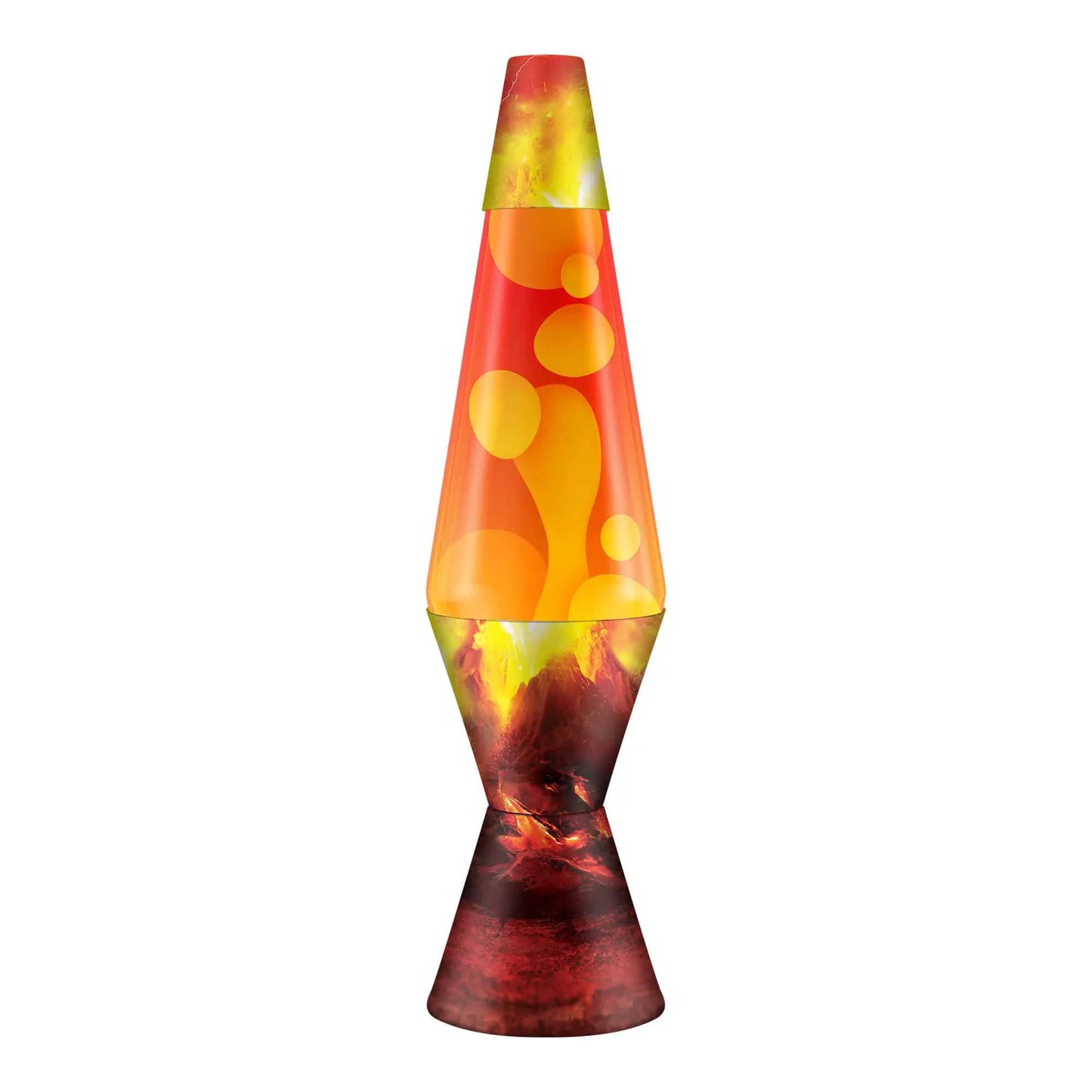 Lava Lamp Erupting Crater Yellow/Red 14.5"