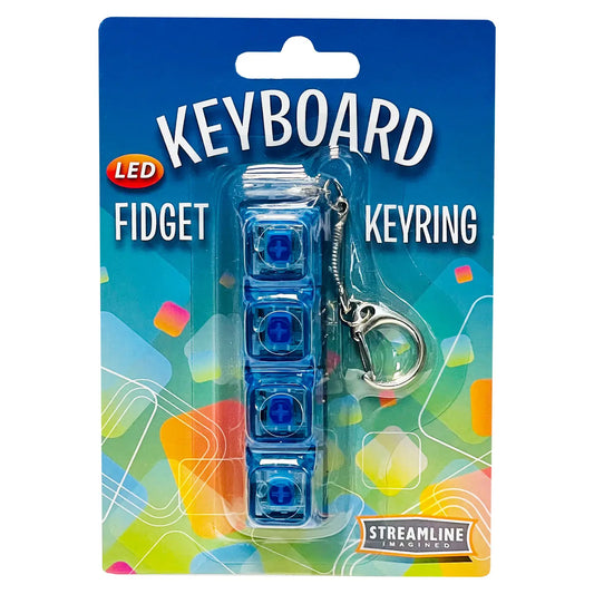 Keyboard Fidget Led Keyring - Blue