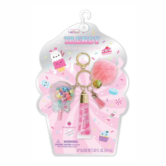 Trendy Lip Gloss with Keychain, Sweets