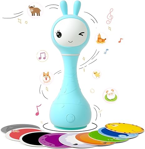 Alilo R1 Smarty - Shake & Tell Rattle w/ Music, Stories and Lullabies - Blue