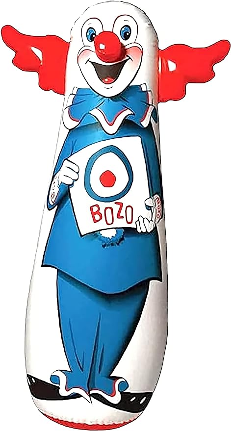 The Original 46" Bozo The Clown Inflatable 3-D Bop Bag