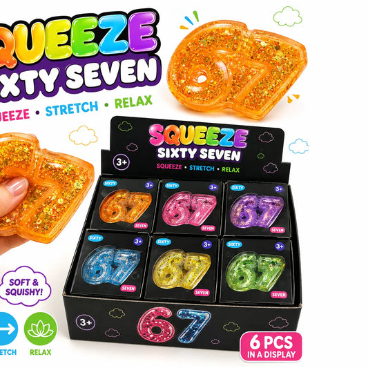 Six Seven squishy Glitter Maltose Squeeze Toy