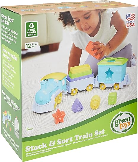 Stack & Sort Train Green Toys