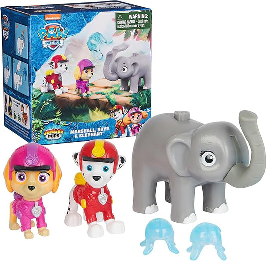 Paw Patrol: Jungle Pups Marshall, Skye & Elephant Action Figures