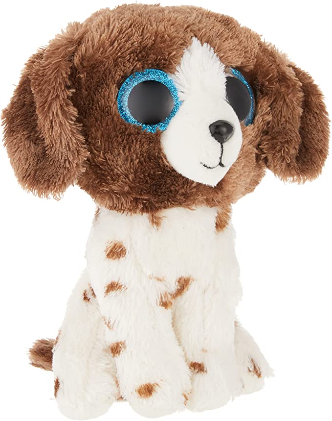 Muddles Brown & White Dog Beanie Boo