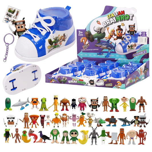 Brain Rot Wind-Up Sneakers Mystery Box - 12 Pcs