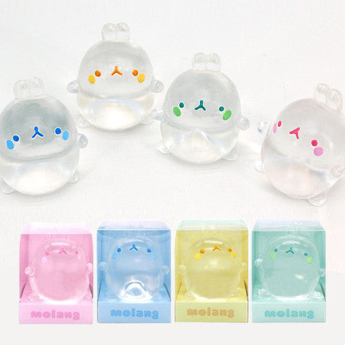 Molang Clear Mochi Squishy Figure Fidget
