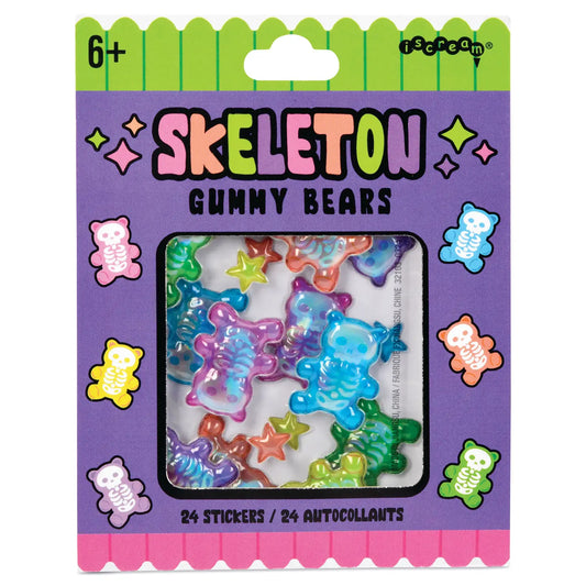 Skeleton Gummy Bears Stickers - Halloween